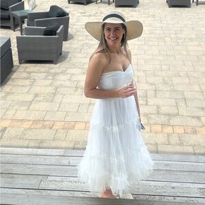 Nasty Gal Strapless White Dress